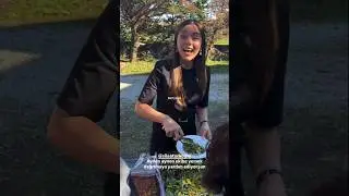 Kızılcık Şerbeti Doğa / Sıla T&uuml;rkoğlu Sette Yemek Dağıtmaya yardım etti