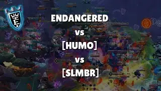 ENDANGERED + KEYBUMP vs [HUMO] vs [SLMBR] | Albion Online ZvZ | Caller POV