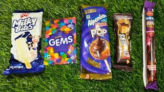 ASMR Most Popular Candys / some lots of colorful rainbow lollipop candy / unpacking chocolate eat