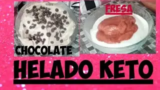 HELADO KETO| chocolate y fresa|postres keto | ICE CREAM  KETO| Low carb