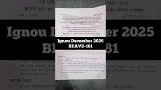 IGNOU BEVAE-183 📚 | December Exam Done ✍️ #aesthetic #viral