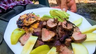 Fallow Deer Steak and Coriander Eggs.