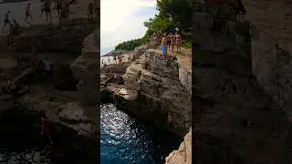 Big Cliff Jump in Croatia 🫡 #croatia #viral