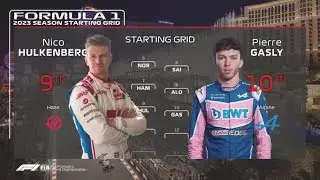 OFFICIAL F1 2023 Drivers Starting Grid
