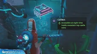 Fortbyte #50: Accessible at Night inside Mountain Top Castle Ruins Location Guide - Fortnite