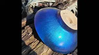 Wood Turning - Birch Pedestal Display Plate with color shift finish