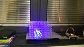 8x8x8 LED cube music visualization