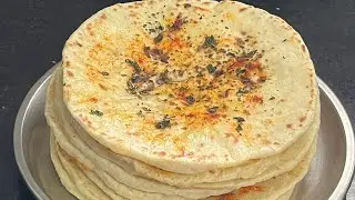 Turkish Bread Recipe | ब्रेड जैसी सॉफ्ट रोटी तवे पर | Bazlama | Turkish Flat Bread | Kulcha Recipe |
