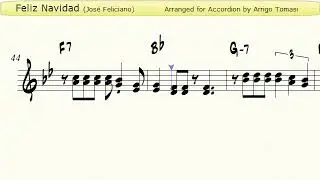 Feliz Navidad (José Feliciano) - Accordion Sheet music