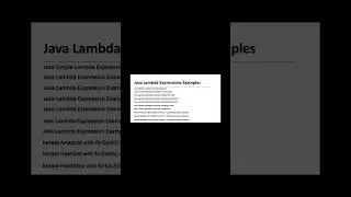 Lambda expression example 