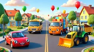 Gadiyon Ki Masti Poem | Cartoon Car Bus Truck | Kids Hindi Rhymes