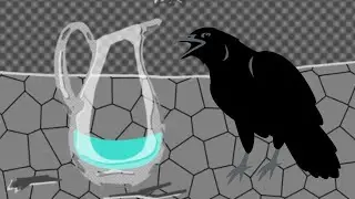 The Crow And The Pitcher.  An Aesop's Fable About 