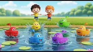 Six Little Toy Boats Splash Splash Splash | Nursery Rhymes for Kids & Baby Songs