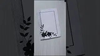 Black Floral Stripes Border/Stylish Handmade Page Design/6 easy border/Priyanka Gunwal #shorts #art