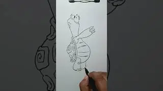 Cartoon drawing of Tortoise#tortoise#turtle#cartoon