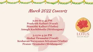 Lotus March 2022 Monthly Concerts
