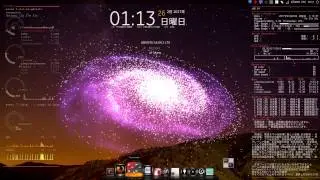 Ubuntu 16.04 with compiz terminator cairo-dock live wallpaper and conky