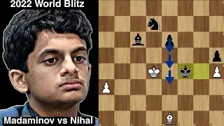 Dominating the Whole Game | Madaminov vs Nihal | 2022 FIDE World Blitz Championship