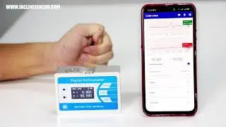 High accuracy wireless digital inclinometer with LCD screen and strong magnetic
