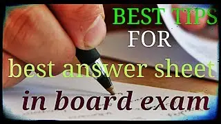 BEST ANSWER SHEET WRITING TIPS FOR ANY BOARD EXAM/CBSE/WBCHSE/THE CHEMISTRY CLUB/DEBABRATA DEBNATH