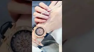Повседневные Женские  наручные часы со звездным небом, браслет с кожаным ремешком.#AliExpressзаказ