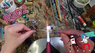 Lampwork Glass Beads:  R2D2 #shorts