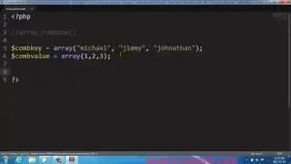 PHP array combine Function