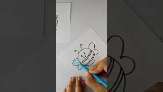 Circle Shape Drawing|How To Draw Honeybee From Circle|Easy Circle Shape Drawings ForKids#Ep2 #shorts