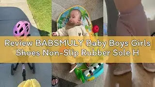 Review BABSMULY Baby Boys Girls Shoes Non-Slip Rubber Sole High-Top PU Leather Sneakers Infant First