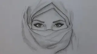 How to Draw Hijab girl step by step || Easy Pencil Sketch