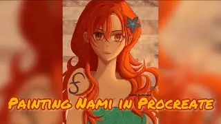 Timelapse process of painting Nami in Procreate #procreate #anime