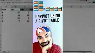 Unpivot Data using a Pivot Table in Excel | #shorts