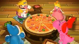 Mario Party 9 - Step It Up - Wario, Peach vs. Magikoopa, Koopa Master Difficulty | Cartoons Mee