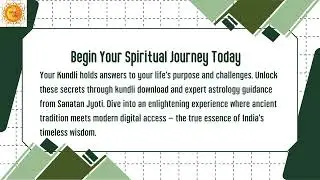 Kundli Download &ndash; Decode Your Destiny with Sanatan Jyoti