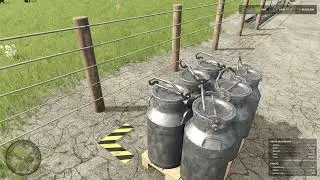 Manobra de TRATOR +REBOQUE de FARDOS🐐 &Aacute;rea da fazenda de cabras/ovelhas🐄 &Aacute;rea da fazenda de vacas...