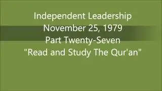 79 Nov 25 IndependentLeadership PartTwentySeven