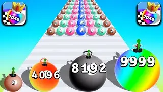 Satisfying Mobile Game Ball Run 2048, Canvas Run, Tiny Run Videos Gameplay iOS,Android Max Levels