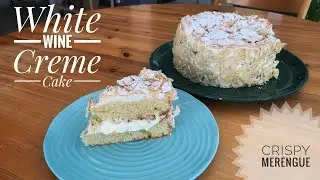 White Wine Cream Cake With Crispy Meringue