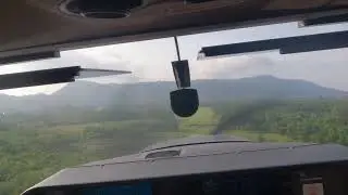 Phuket Air Park Landing. Terrain Warning over the forest to the runway.