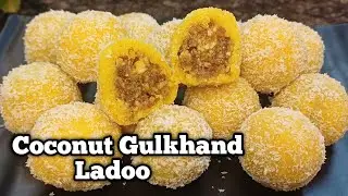 Delicious 5-Minute Coconut Gulkand Ladoo Recipe || No Mawa, No Chasni || Quick Festival Dessert