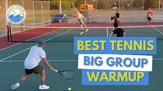 Best Tennis Warmup Game For Big Groups | USTA NTRP 4.0 Team Training