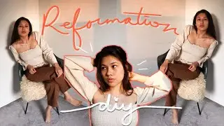 THRIFT FLIP // reformation inspired diy | how to SHIRR