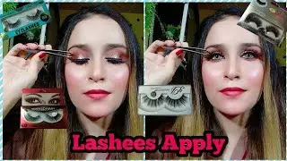 Easiest way to apply False Eyelashes #howtoapplyfalselashes #lashes