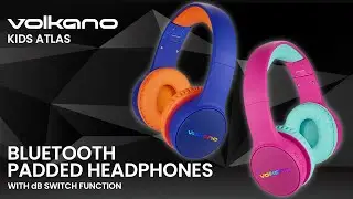 Bluetooth Padded Headphones with dB Switch Function | Atlas | Volkano Kids