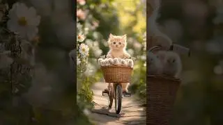 Cat and chicks. Kitten and baby chick. Funny cat & baby chicken. #chicks #fypviralシ #funnycat #fypシ