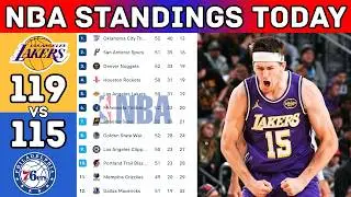 NBA Standings Updated Today | NBA Table Updated Today | Season 2025-2026