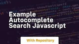 Example autocomplete search javascript