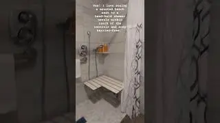 Perfect Wheelchair Accessible Shower! ♿❤️ #wheelchairtravel #inclusivedesign