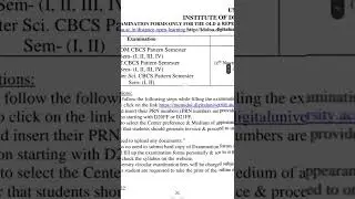 idol atkt form filling date cbcs semester pattern 2022