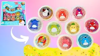 ASMR | Unboxing SQUISHMALLOWS Ultimate Slime Mix-Ins Set | Unbox Glitter & Cloud Slime #asmrtoys